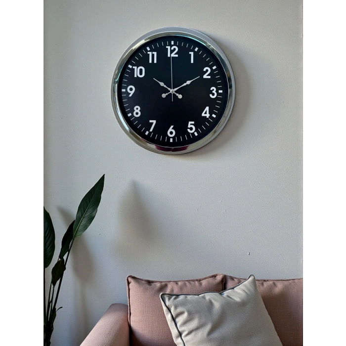 Zentime 40 Cm Krom Şık Duvar Saati