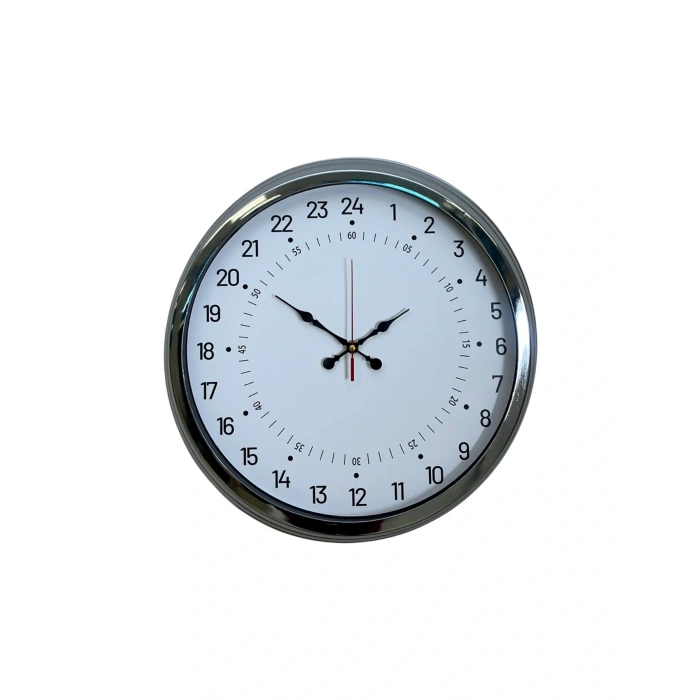 Zentime 40 Cm Krom Şık Duvar Saati