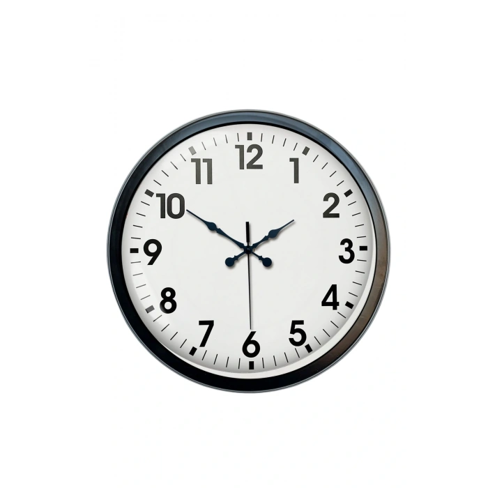 Zentime 40 Cm Black Elegant Wall Clock