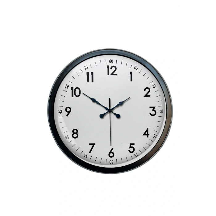 Zentime 40 Cm Siyah Şık Duvar Saati