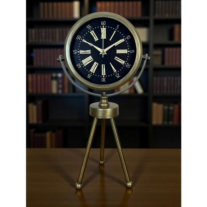 Zentime Eskitme Vintage Üç Ayaklı Duvar Saati