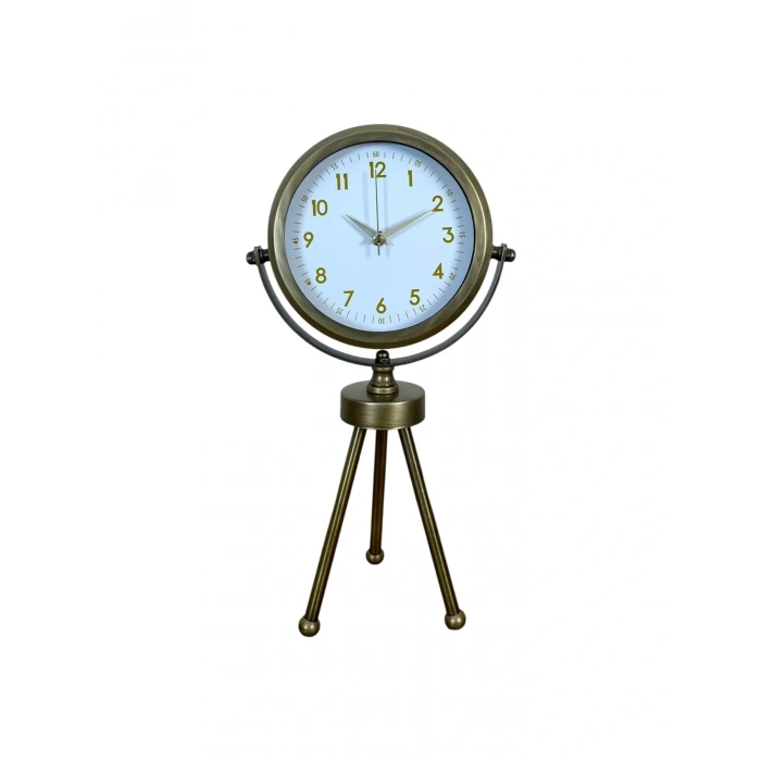 Zentime Eskitme Vintage Üç Ayaklı Masa Saati