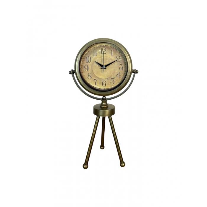 Zentime Eskitme Vintage Üç Ayaklı Masa Saati