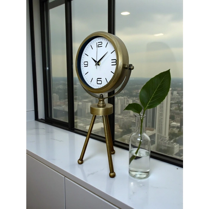 Zentime Antique Vintage Three-Legged Table Clock