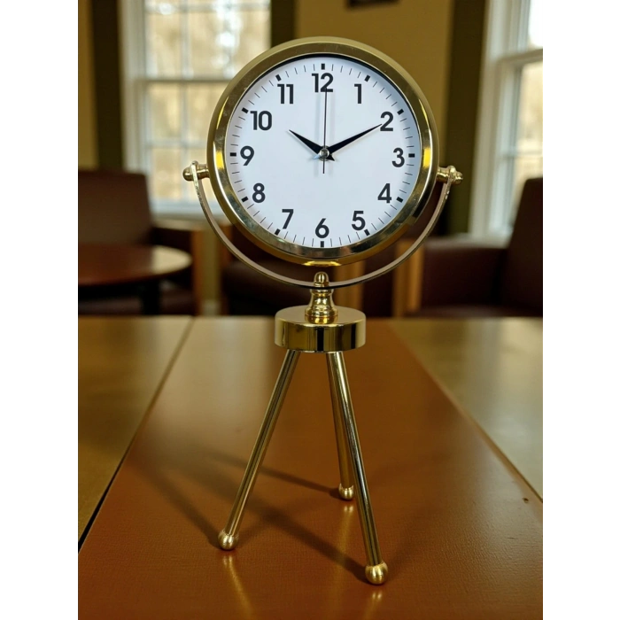 Zentime Gold Lüks Üç Ayaklı Masa Saati