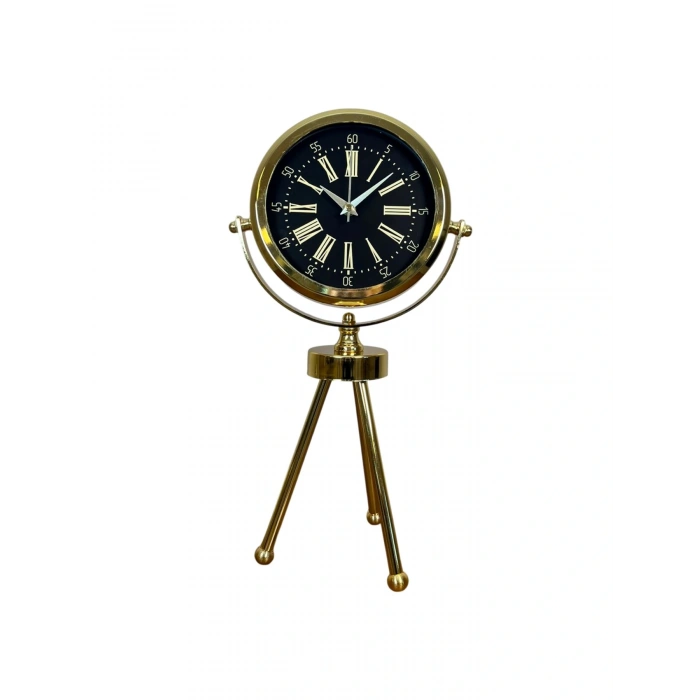 Zentime Gold Lüks Üç Ayaklı Masa Saati