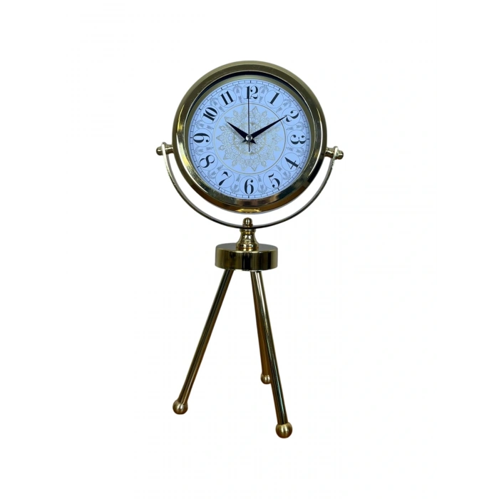 Zentime Gold Lüks Üç Ayaklı Masa Saati