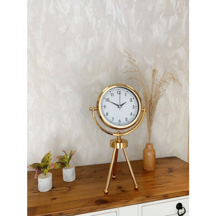 Zentime Gold Luxury Three-Legged Table Clock