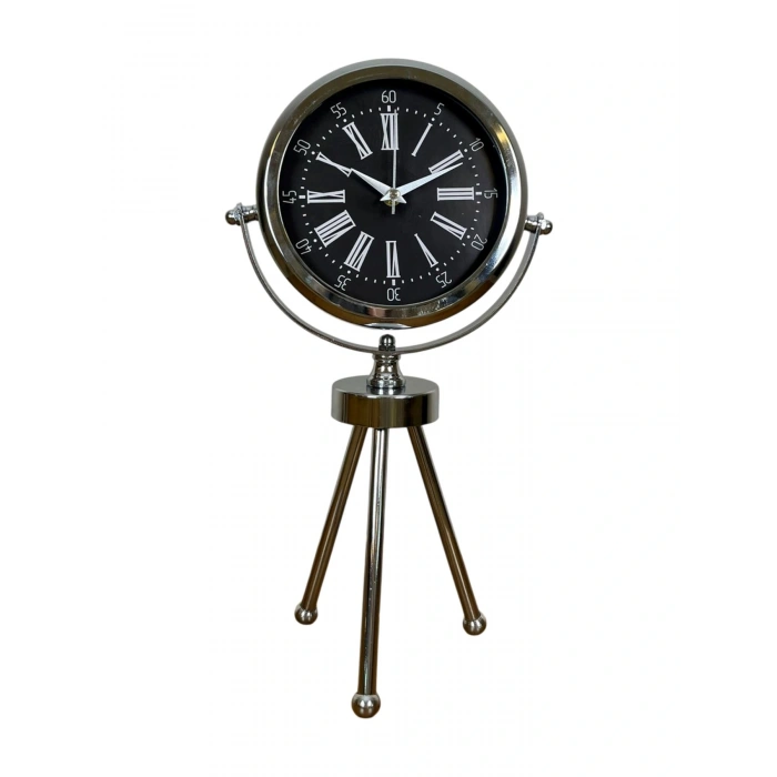 Zentime Krom Şık Üç Ayaklı Masa Saati