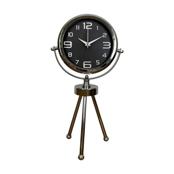 Zentime Krom Şık Üç Ayaklı Masa Saati