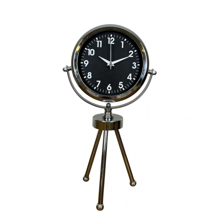 Zentime Krom Şık Üç Ayaklı Masa Saati