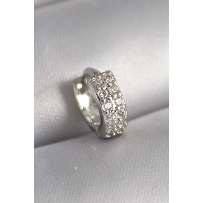 Zirkon Taşlı Tragus Piercing 6mm 1.2mm Çelik