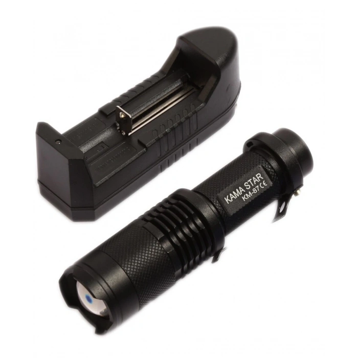 Zoomlu Şarjlı El Feneri KM-87 (5365)