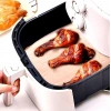 100 Adet Air Fryer Pişirme Kağıdı Tek Kullanımlık Yağ Su Geçirmez Yapışmaz Deliksiz Düz Kare Model