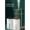 1000 ML Ultrasonik Hava Nemlendirici Işıklı Buhar Makinesi Ve Aroma Difüzörü (5365)