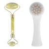 2'li Set Çift Taraflı Cilt Temizleme Fırçası ve Yeşim Taşı Çift Taraflı Cilt Masaj Aleti (5365)