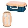 2-Compartment 150-300 Ml Stainless Steel Lunch Box Food Storage Container (5365)