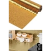 2 Metre Kendinden Yapışkanlı Silinebilir Mutfak Tezgah Üstü Sticker Folyo Gold Renk (5365)