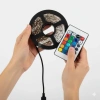 2 Meter Remote Controlled USB LED Strip Light – Color Adjustable Decorative Atmosphere and Ambient Lighting (5365)
