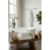 2 Parça Banyo Havlu Seti %100 Pamuk 70x140+50x90 Cm Savana Beyaz