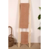2 Piece Bathroom Towel Set 100% Cotton Stick Pattern Brown