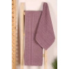 2 Piece Bathroom Towel Set 100% Cotton Stick Pattern Purple