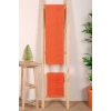 2-Piece Bathroom Towel Set 100% Cotton Stick Pattern Orange