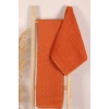 2-Piece Bathroom Towel Set 100% Cotton Stick Pattern Orange
