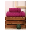 2 Piece Bathroom Towel Set 100% Cotton Stick Pattern Cherry