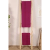 2 Piece Bathroom Towel Set 100% Cotton Stick Pattern Cherry