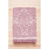 2 Parça Jakarlı Banyo Havlu Takımı %100 Pamuklu 90x150 Cm Arden Pembe