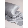 2-piece Silk-Textured Satin Pillowcase 50x70 - Silver - Microsatin, Hair and Skin Friendly