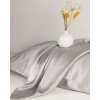 2-piece Silk-Textured Satin Pillowcase 50x70 - Silver - Microsatin, Hair and Skin Friendly