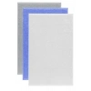 3 lü Düz Renk El Yüz Havlu Seti %100 Pamuklu 50x90 Cm Gri-Mavi-Beyaz