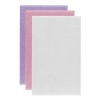 3 lü Düz Renk El Yüz Havlu Seti %100 Pamuklu 50x90 Cm Mor-Pembe-Beyaz