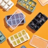 3lü Mini Buz Kalıbı - Küp Şekilli - Kapaklı - Plastik