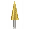 3 Piece Step Drill Bit Set Gradual Sheet Drilling Attachment HSS Titanium Coating (5365)