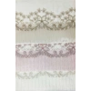3 Lü Tül Dantel İşlemeli Boncuklu Havlu Seti 50X90 Cm