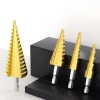 3 Piece Step Drill Bit Stainless Steel Tip Aluminum Sheet Iron Drilling Set (5365)
