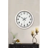 36 cm Beyaz Metal Standart Duvar Saati