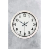 36 cm Beyaz Metal Standart Duvar Saati