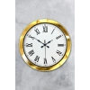 36 cm Gold Metal Roma Rakamlı Duvar Saati
