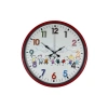 36 Cm Red Childrens Room Wall Clock