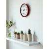 36 Cm Kırmızı Modern Dekoratif Duvar Saati