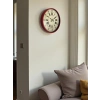 36 Cm Kırmızı Retro Duvar Saati