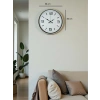 36 Cm Krem Modern Dekoratif Duvar Saati
