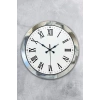 36 cm Krom Metal Roma Rakamli Duvar Saati