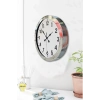 36 cm Krom Metal Standart Duvar Saati