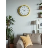 36 Cm Sarı Dekoratif Duvar Saati
