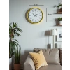 36 Cm Sarı Dekoratif Duvar Saati